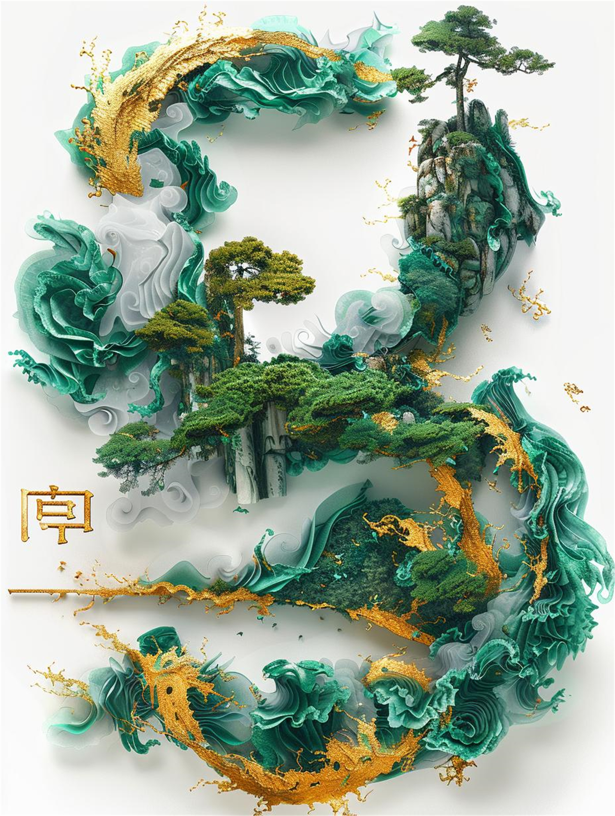 数字艺术创意字母英文字母字符设计创意字符素材