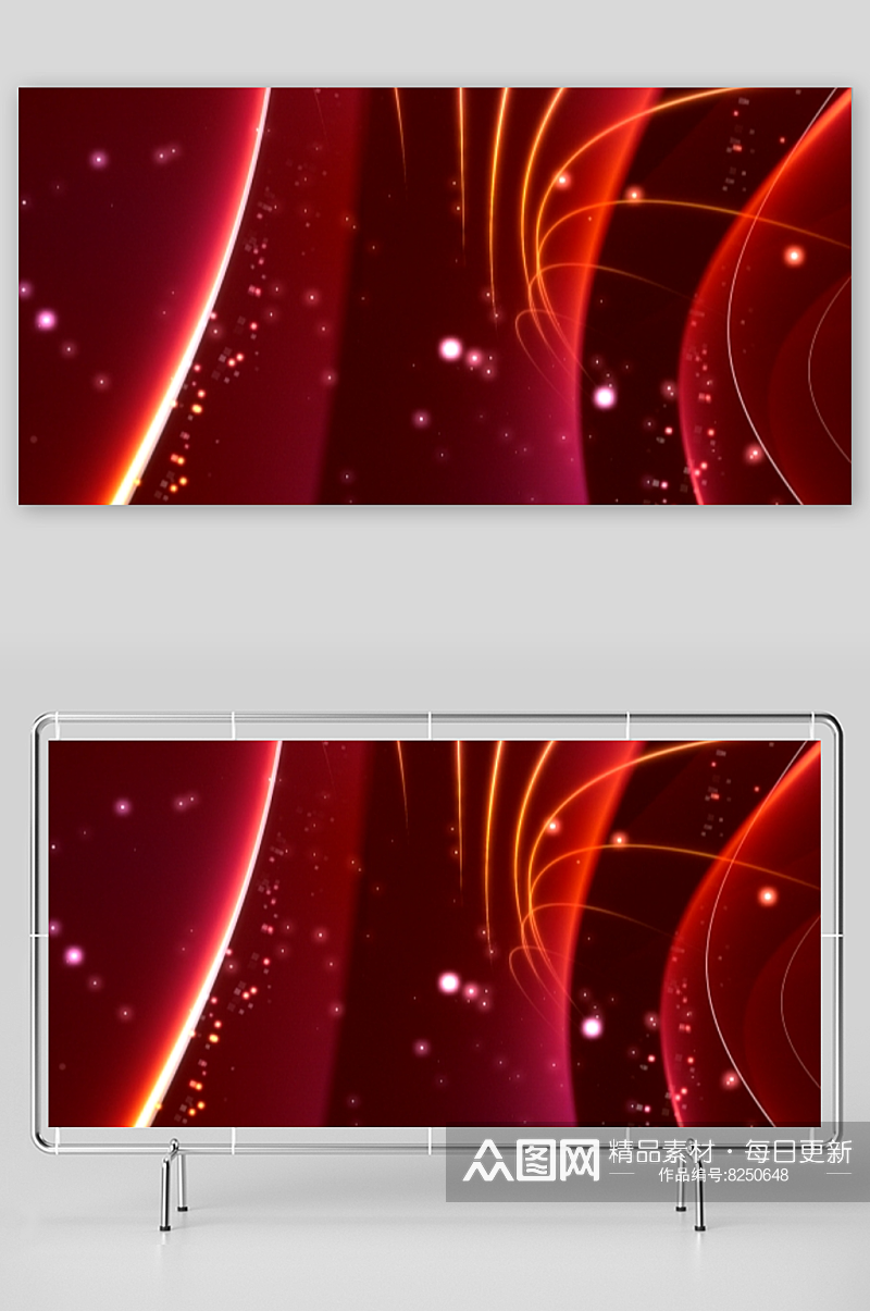 视频背景素材粒子视频素材光点粒子红色背景素材