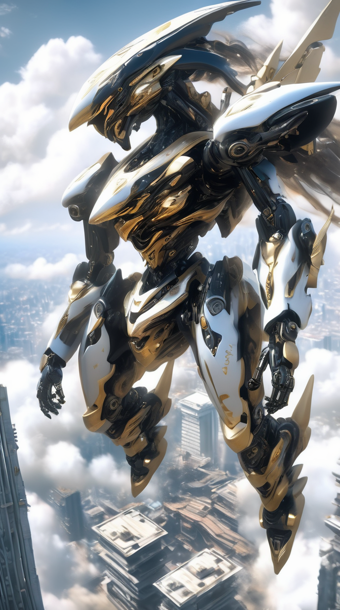数字艺术超时空机甲战士机械机甲插图机甲素材