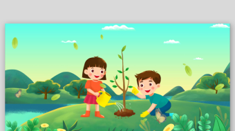 4k高清植树节视频片头三月十二日植树节-众图网