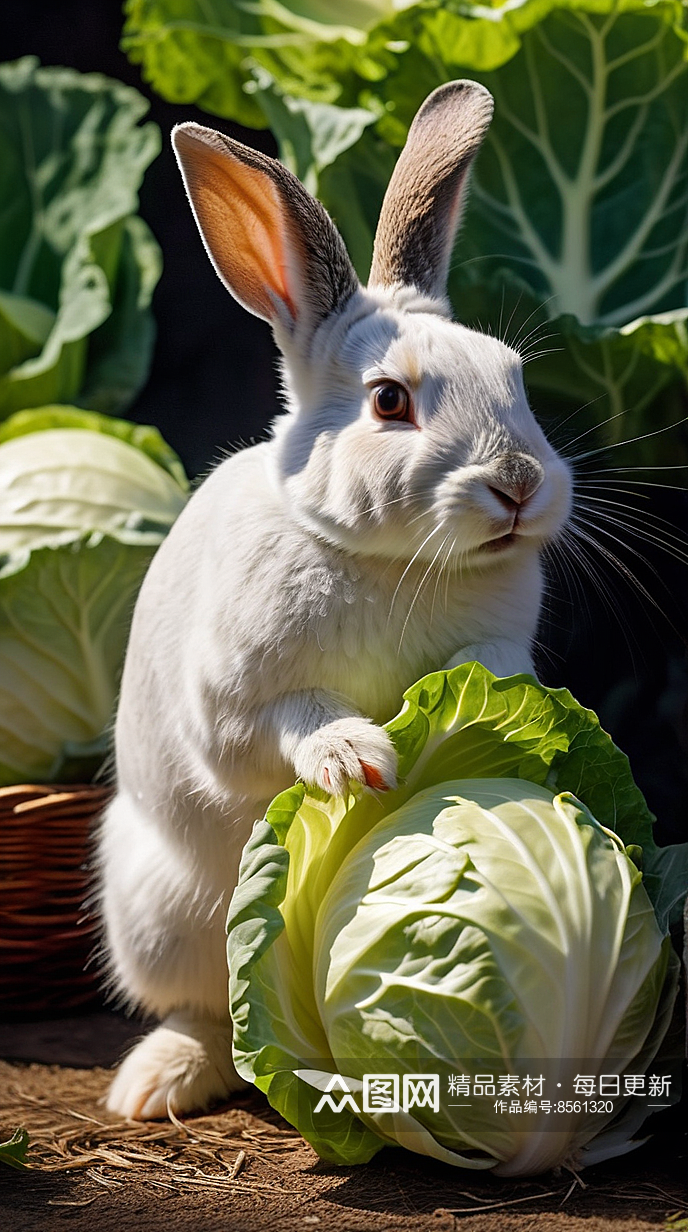 数字艺术萌宠兔子摄影宠物摄影宠物动物插图素材