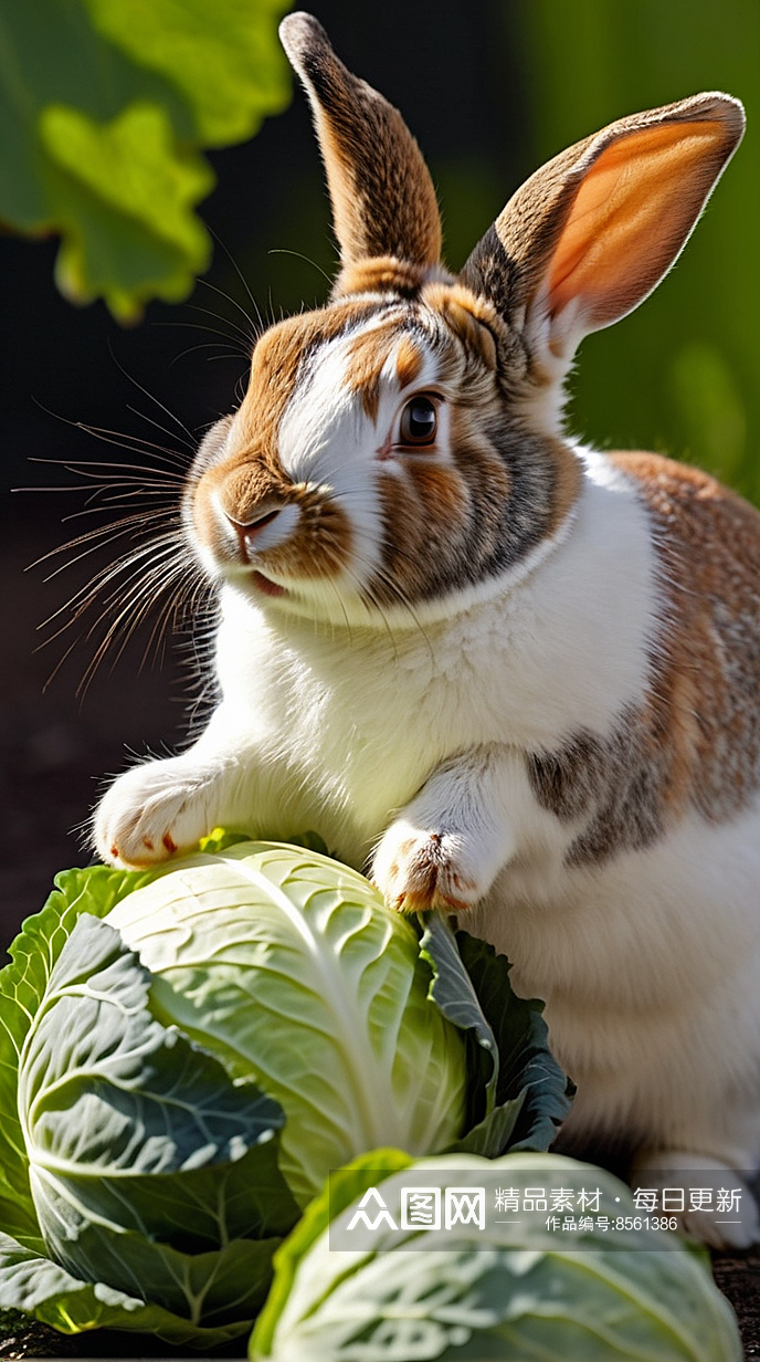 数字艺术萌宠兔子摄影宠物摄影动物插图素材