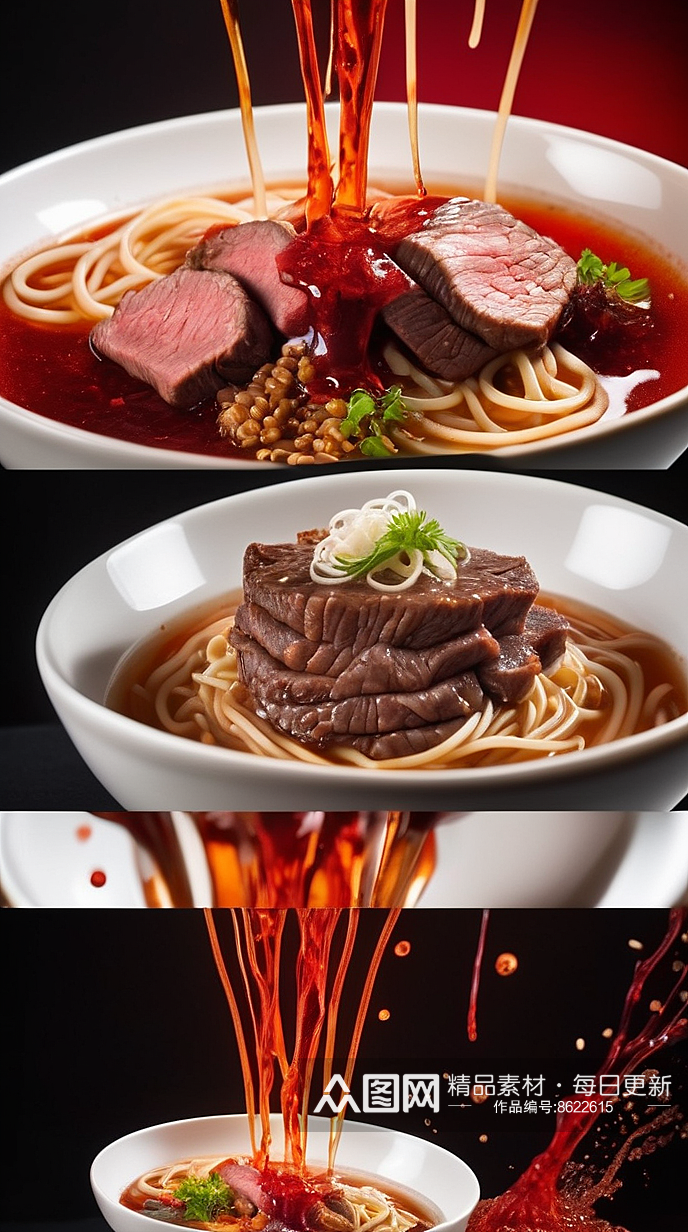 数字艺术牛肉面摄影食品摄影广告背景素材素材