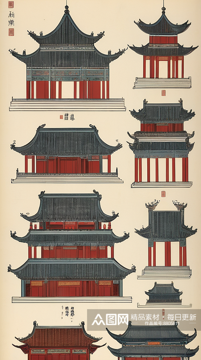 数字艺术古建筑元素设计元素设计素材素材