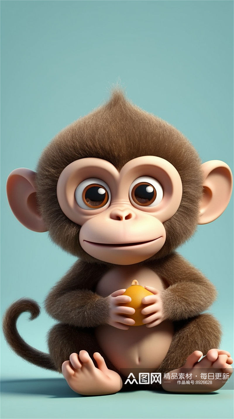 数字艺术动物设计卡通动物设计卡通猴子素材