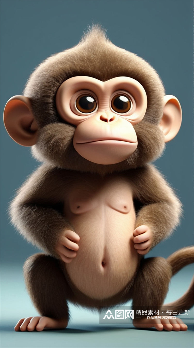 数字艺术动物设计卡通动物设计卡通猴子素材