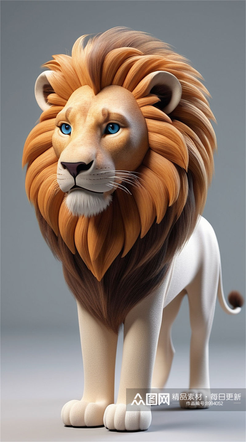 数字艺术狮子素材元素狮子装饰画素材