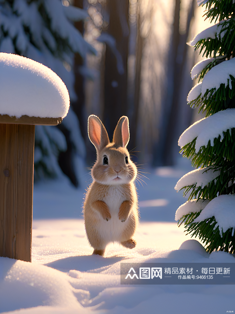 数字艺术兔子宠物摄影创意摄影素材