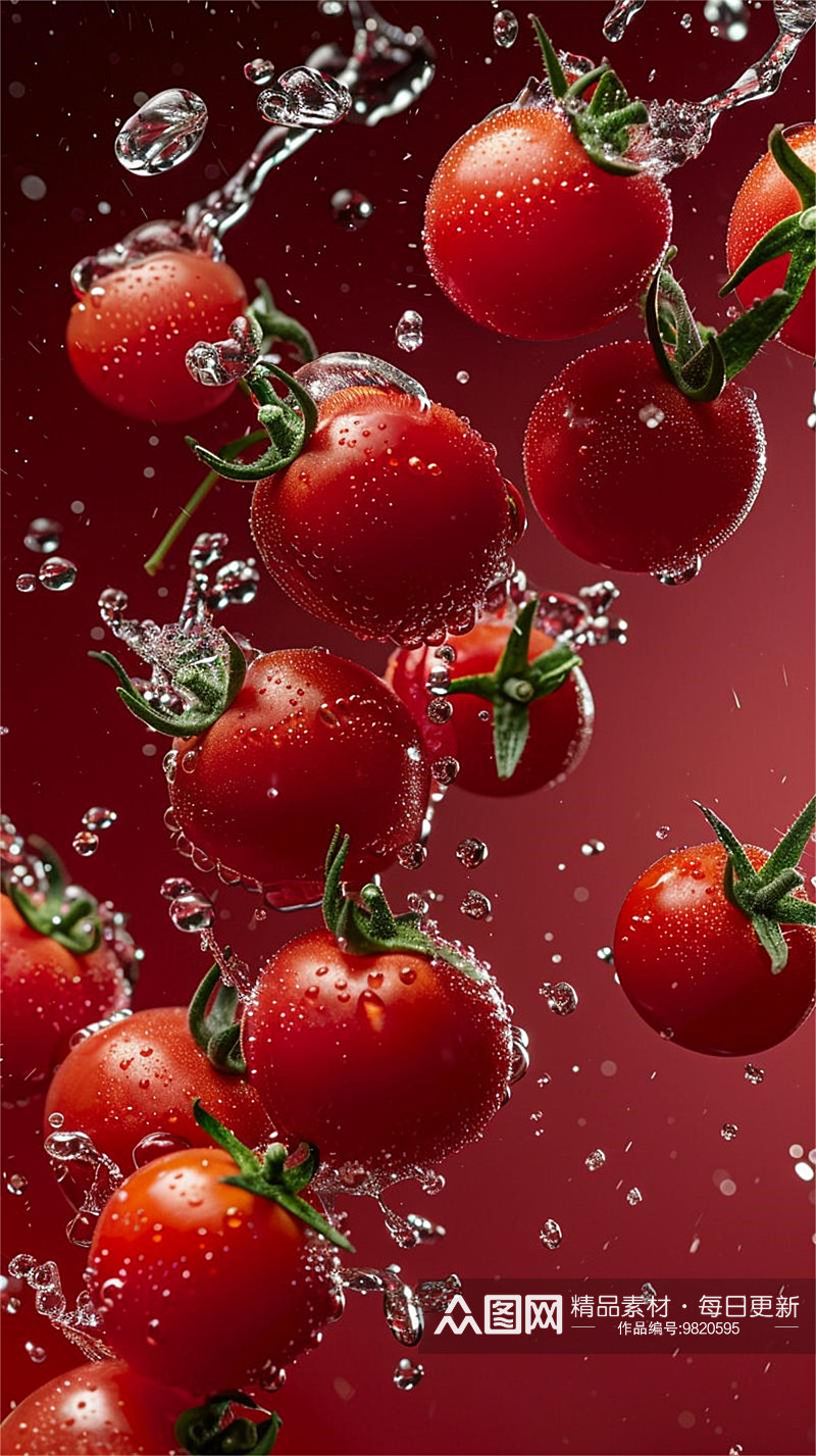 数字艺术 美食壁纸  番茄摄影素材