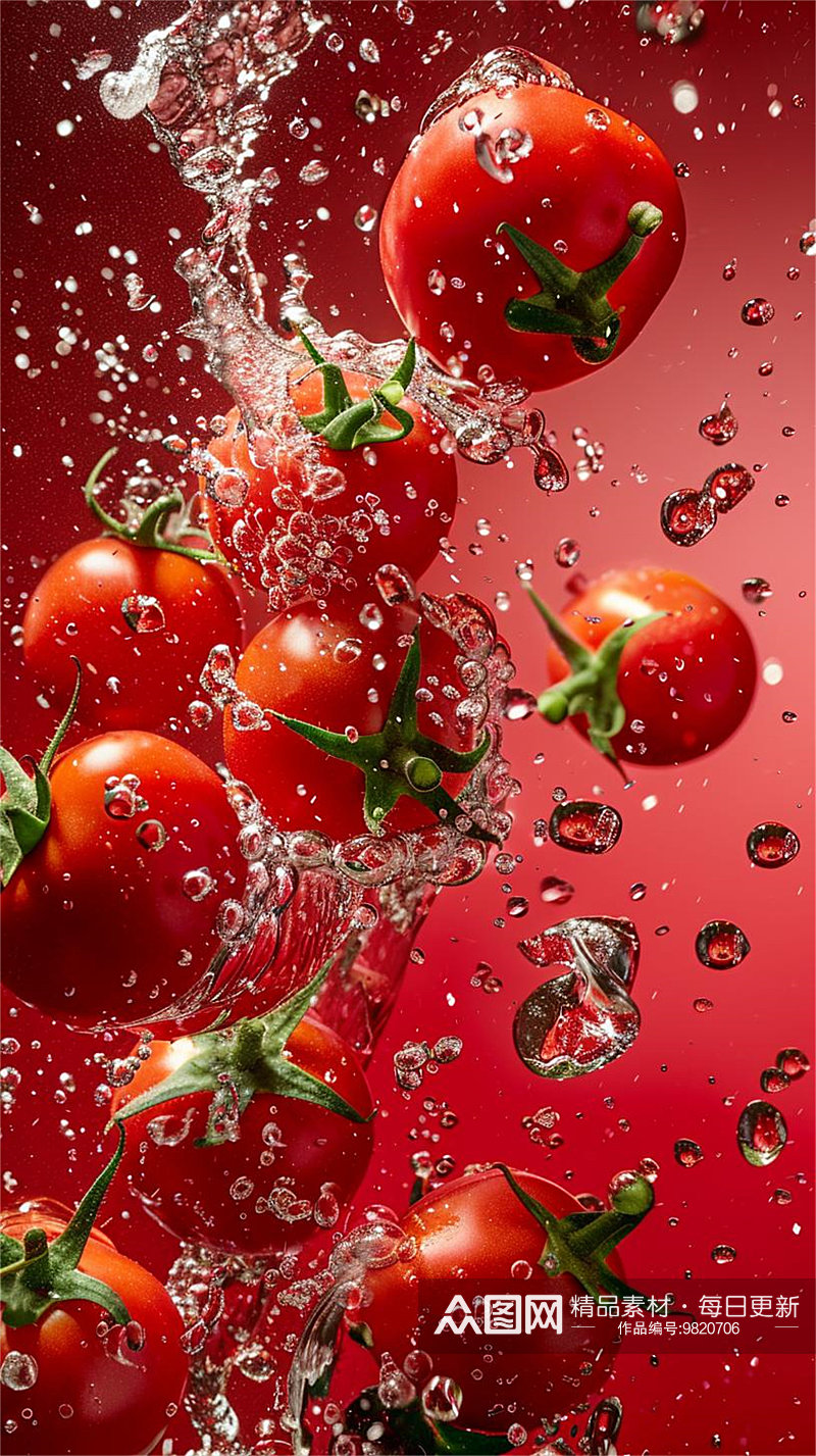 数字艺术 美食壁纸  番茄摄影素材