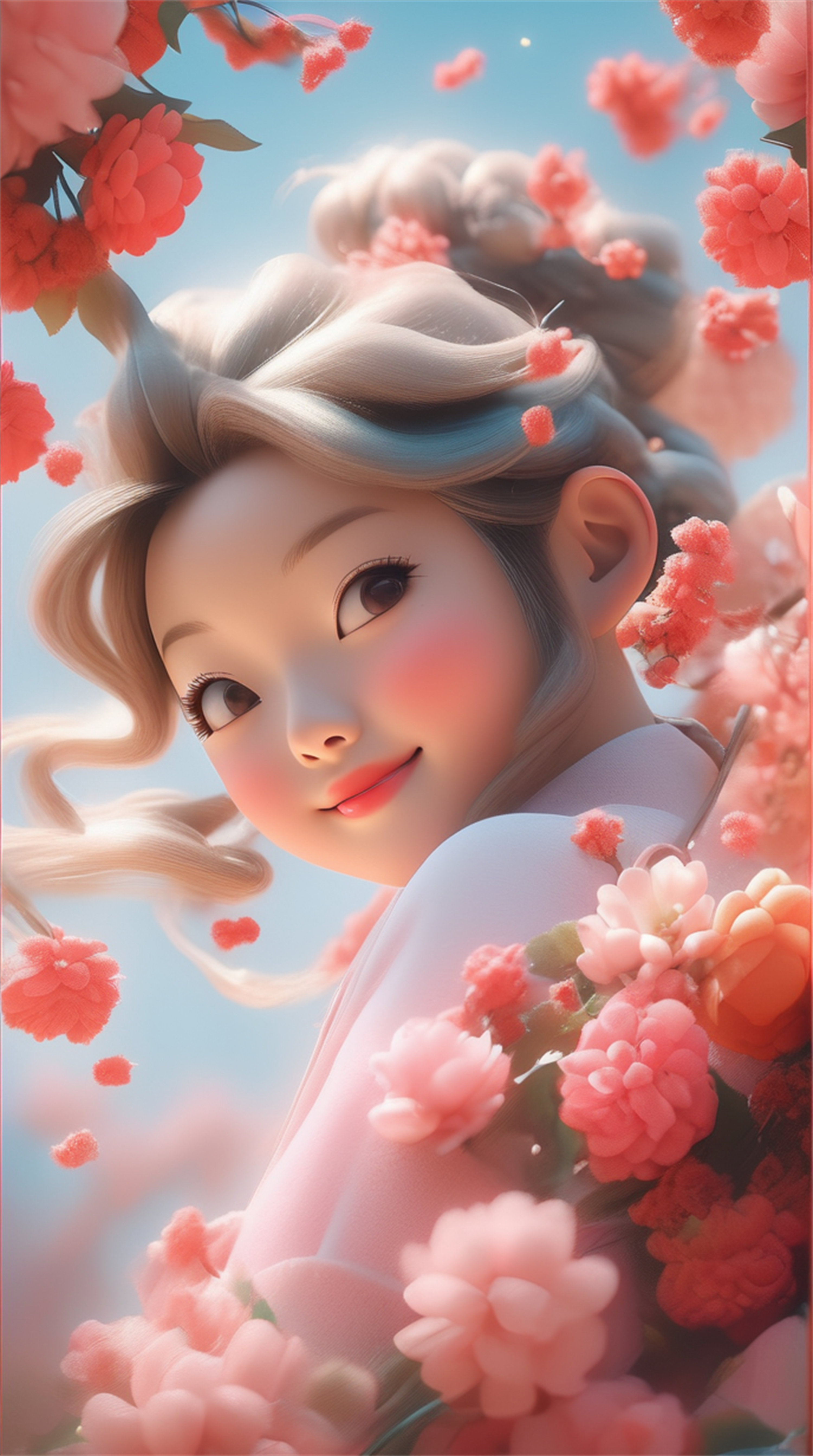 数字艺术 手绘少女插画 创意插画素材