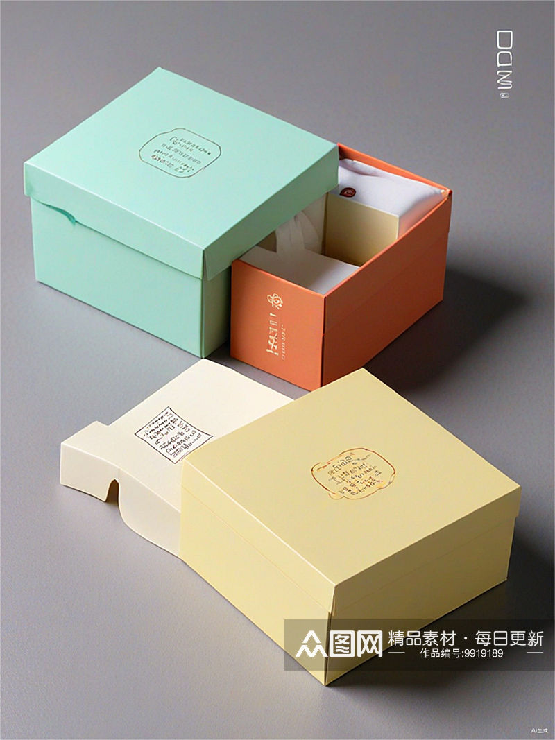 数字艺术 包装盒设计  商业设计素材