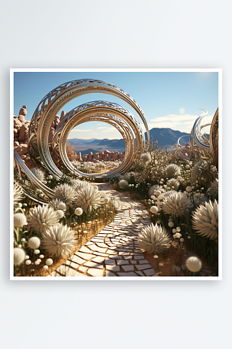 数字艺术抽象植物仙人掌植物摄影