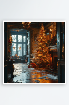 数字艺术圣诞树摄影圣诞树装饰