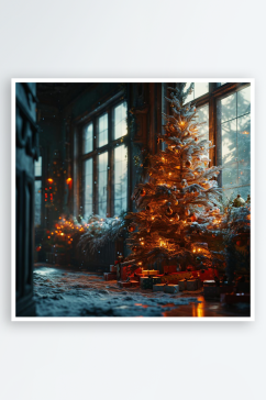 数字艺术圣诞树摄影圣诞树装饰