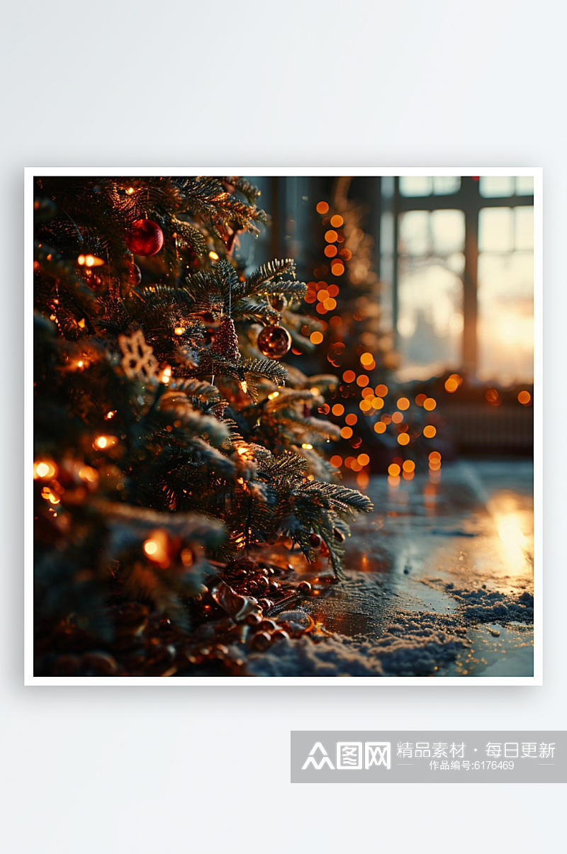 数字艺术圣诞树摄影圣诞树装饰素材