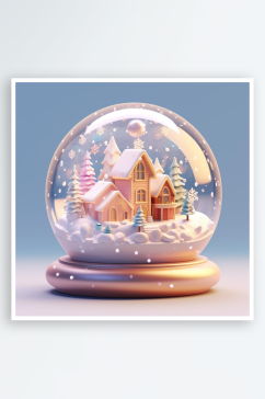 数字艺术圣诞节圣诞水晶球