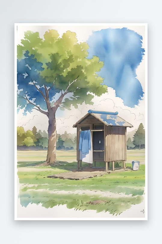 數(shù)字藝術(shù)水彩插畫風景插畫手繪水彩裝飾畫