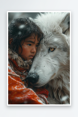 数字艺术创意摄影儿童摄影狼与少年