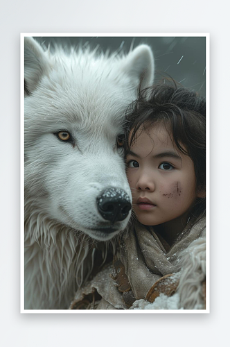 数字艺术创意摄影儿童创意摄影狼与少年