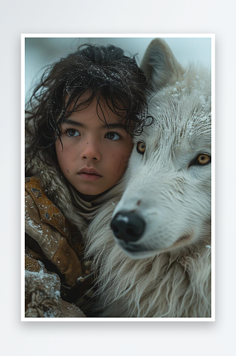 数字艺术创意摄影儿童创意摄影狼与少年
