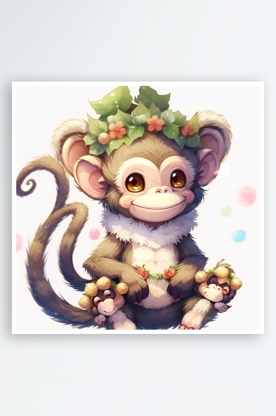 数字艺术12生肖十二生肖生肖猴-众图网