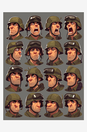 数字艺术头像表情包兵人表情包表情标志