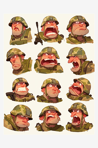 数字艺术头像表情包兵人表情包表情