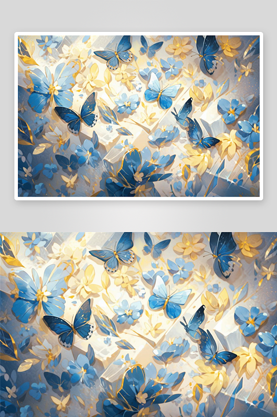 数字艺术艺术创意插画插图蝴蝶插画手绘