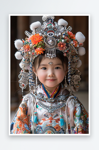 数字艺术儿童摄影创意摄影少数民族服装民族