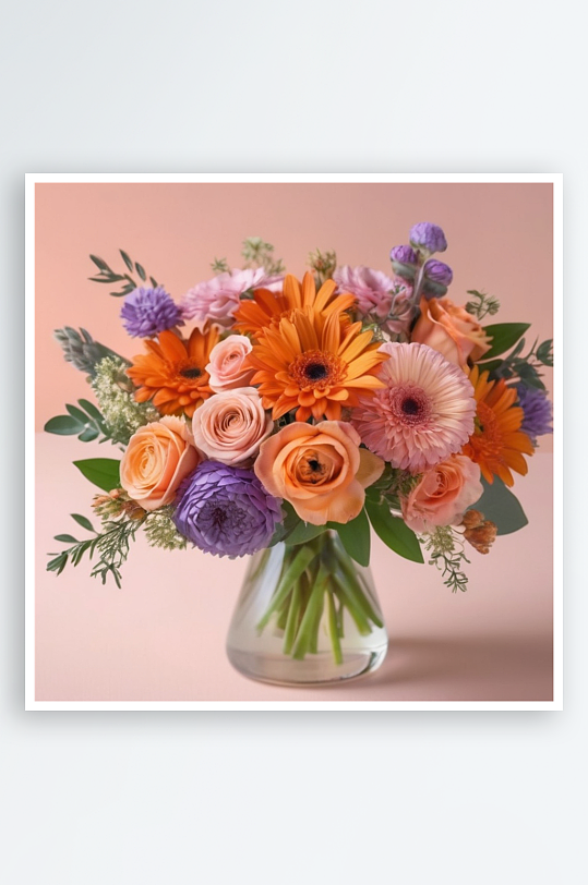 数字艺术花瓶插花艺术花卉插图花卉