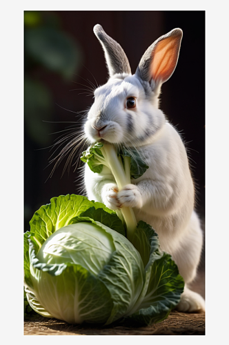 数字艺术萌宠兔子摄影宠物摄影动物插图宠物