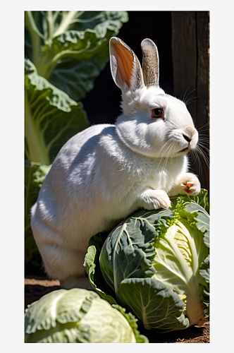 数字艺术萌宠兔子摄影宠物摄影动物插图宠物