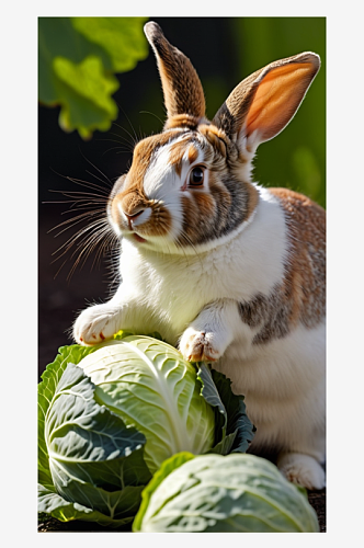 数字艺术萌宠兔子摄影宠物摄影动物插图