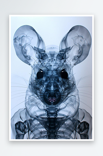 数字艺术透视艺术动物透视插画插图X光透视