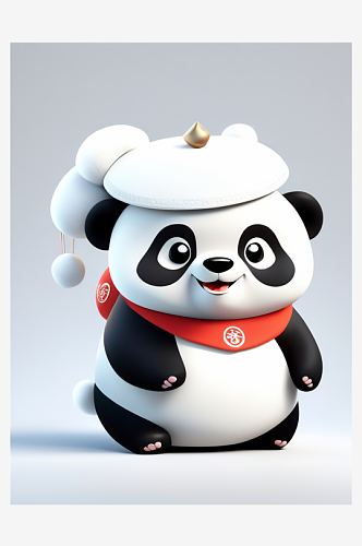 数字艺术熊猫ip形象设计玩偶设计吉祥物