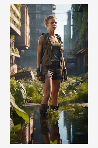 数字艺术游戏人物设计女战士服装设计