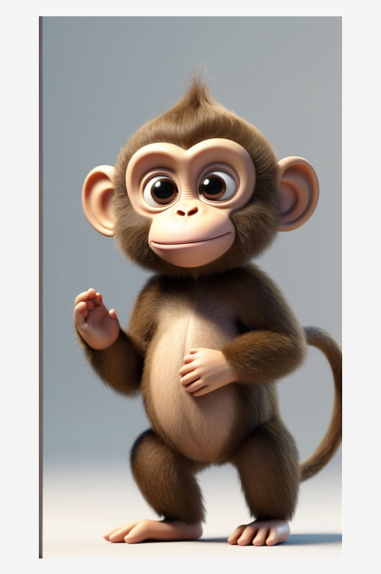 数字艺术动物设计卡通动物设计卡通猴子