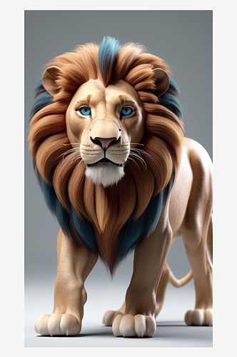 数字艺术狮子素材元素狮子装饰画