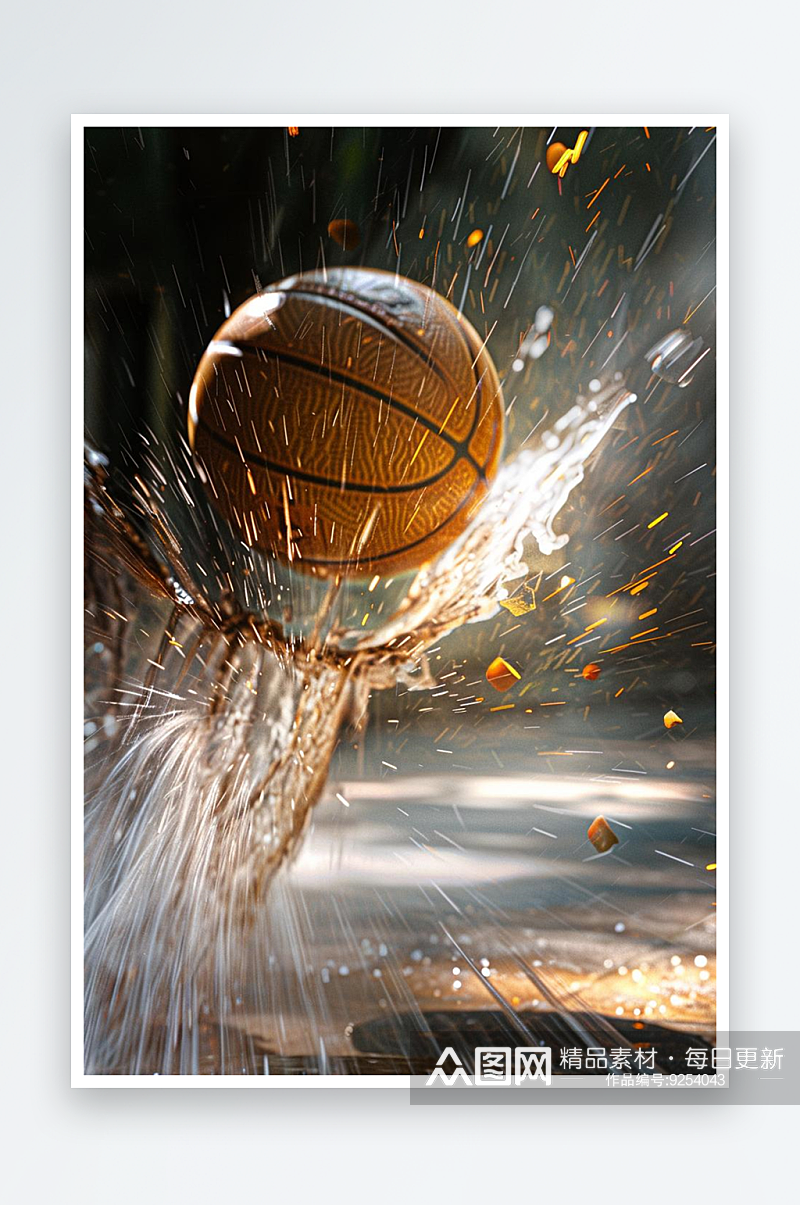 数字艺术延时拍摄篮球运动素材