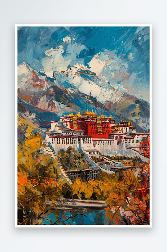 數(shù)字藝術(shù)拉薩油畫裝飾畫油畫風(fēng)景