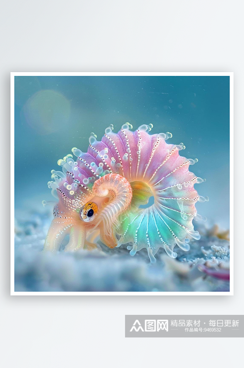 数字艺术创意海洋动物插图素材