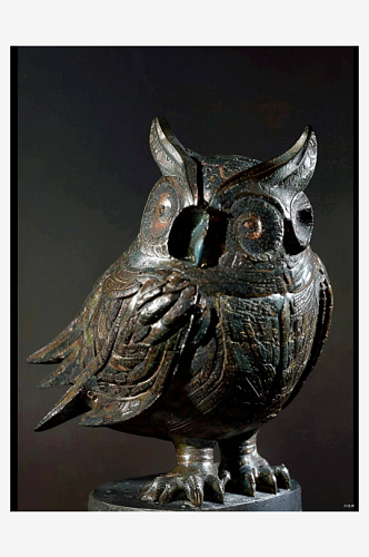 数字艺术青铜雕塑猫头鹰雕