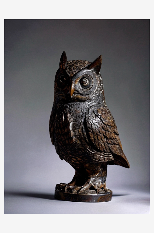 数字艺术青铜雕塑猫头鹰雕猫头鹰