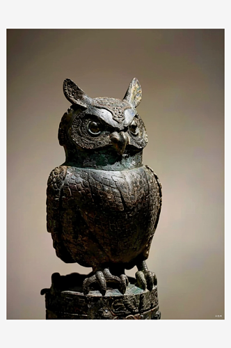 数字艺术青铜雕塑猫头鹰雕猫头鹰