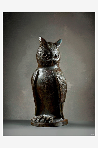 数字艺术青铜雕塑猫头鹰雕