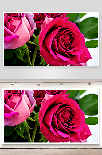 数字艺术玫瑰花素材展板背景