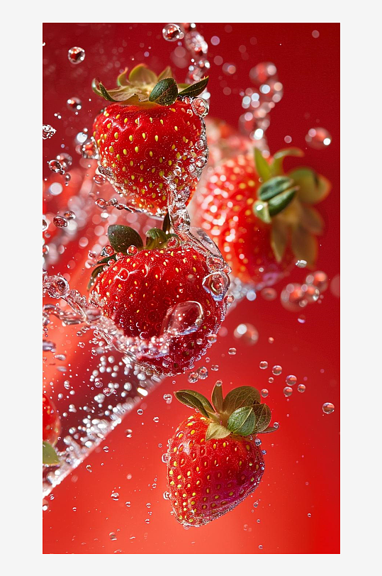 数字艺术 高清摄影草莓元素