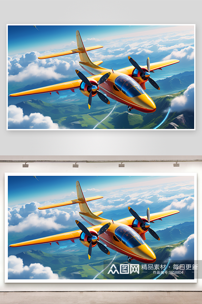 数字艺术 飞机壁纸 飞机手绘素材