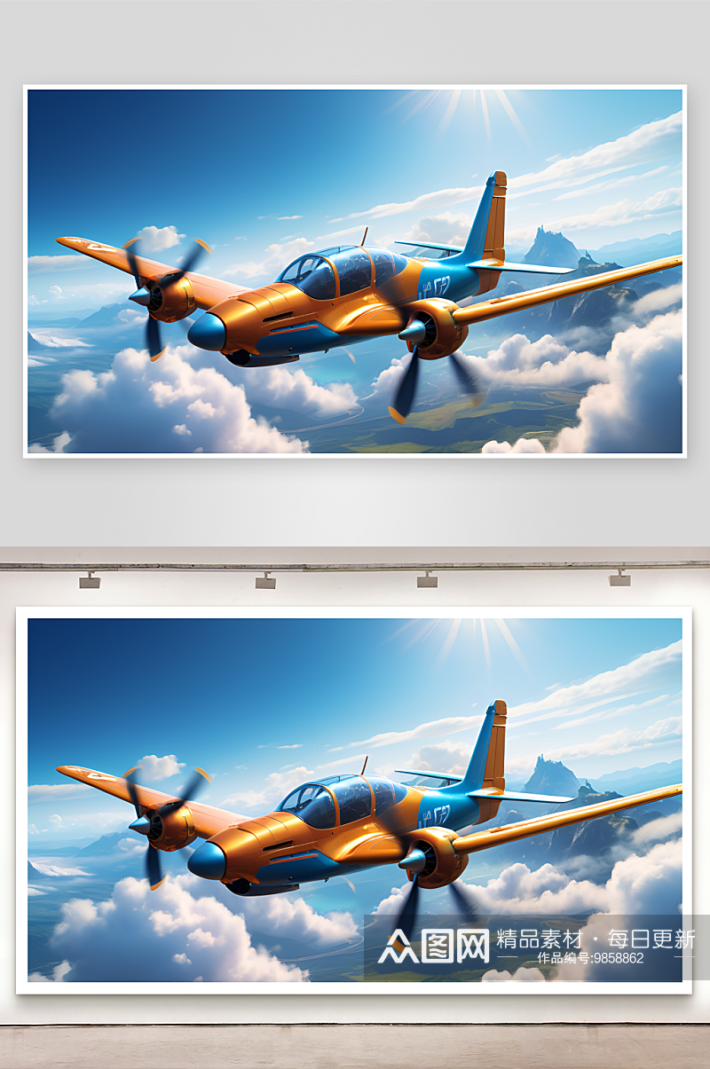 数字艺术 飞机壁纸素材